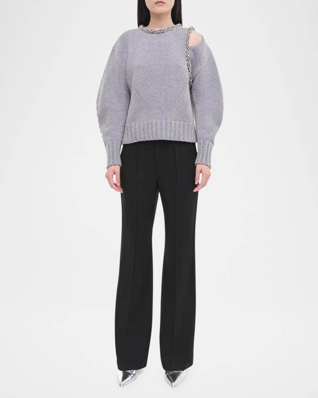 Monroe Embellished Wool-Cashmere Sweater